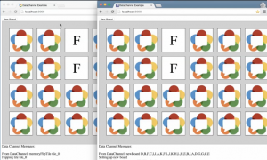 Example Peer to Peer game using the WebRTC Data Channel