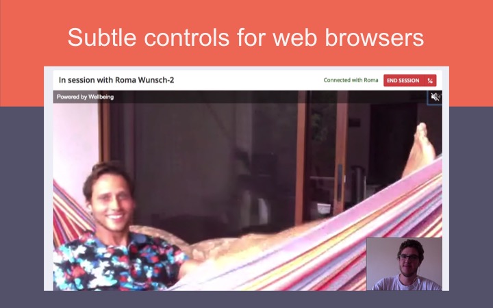 WebRTC video audio controls in the browser