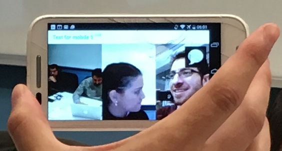 Testing a WebRTC video chat on a mobile phone