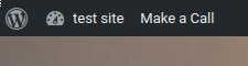 wordpress toolbar make-a-call button