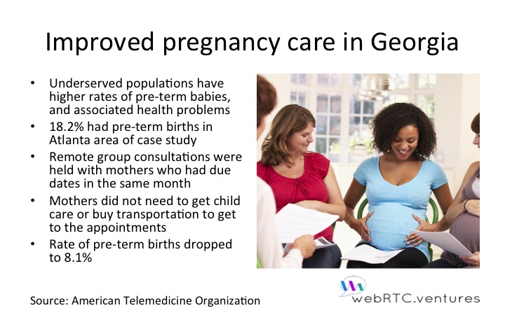 A study in Atlanta showed how telehealth helped reduce the rate of pre-term births in underserved communities