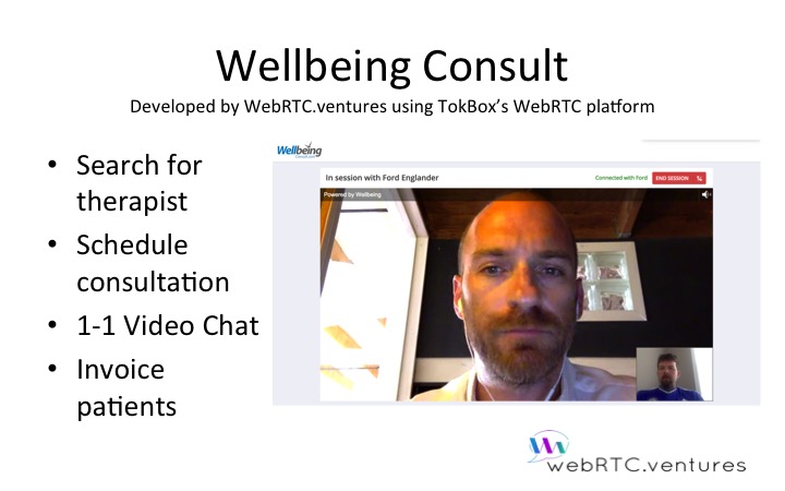 Wellbeing Consult is a WebRTC and TokBox based telehealth application